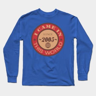 year of birth2005 Long Sleeve T-Shirt